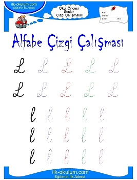 Çocuklar İçin Sesler Çizgi Çalışmaları Çalışma Sayfaları 